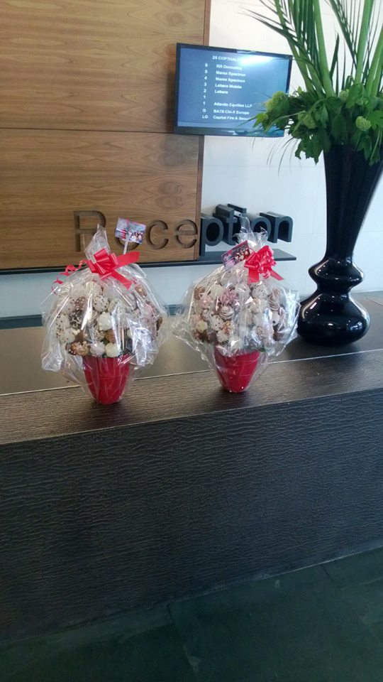We deliver Fresh Fruit Bouquets to Offices in and around London.