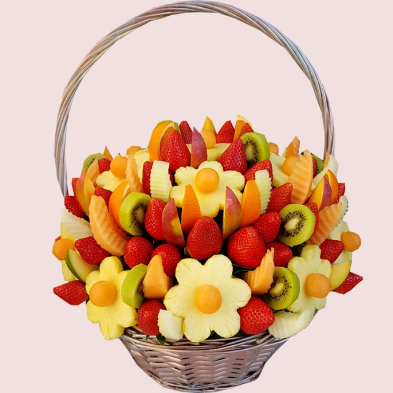 Fruity Gift Rainbow Edible Fruit Basket Fruit Baskets SameDay Delivery